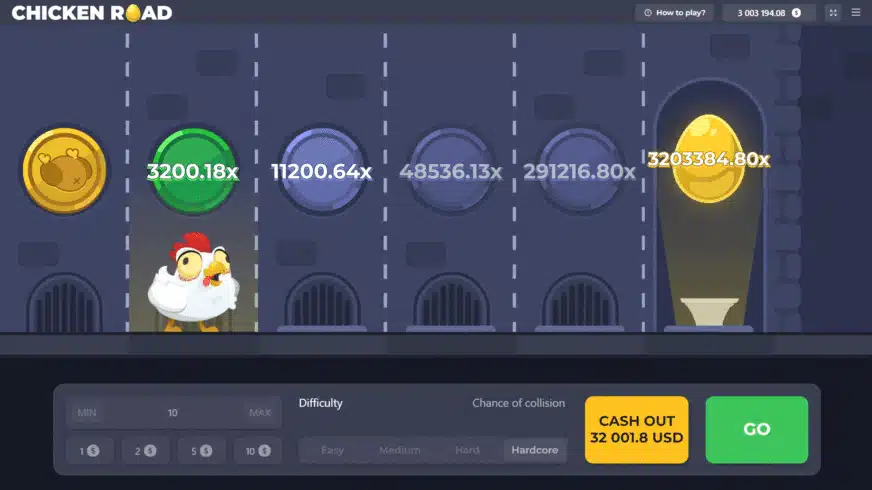 Versão demo do jogo Chicken Cross.